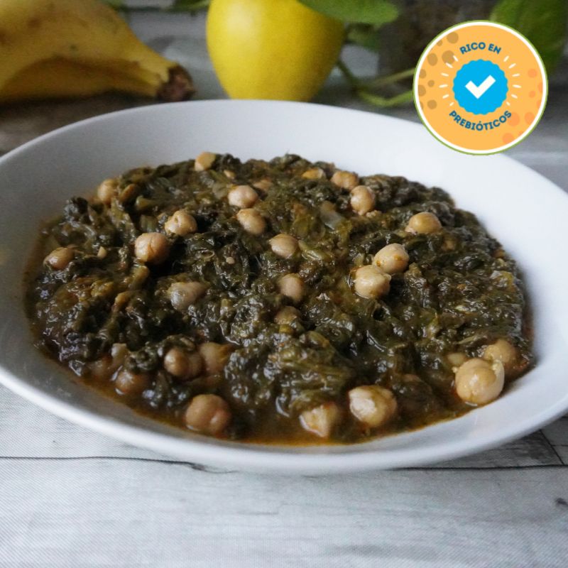 Plato de Altum Foods de Espinacas con garbanzos